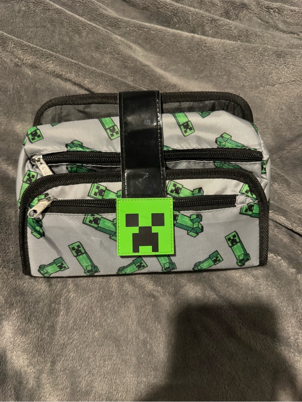 Minecraft Green Creeper Pencil Case - Travel Organizer